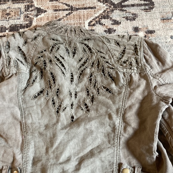 Free people olive cutout Moro jacket - Picture 5 of 7